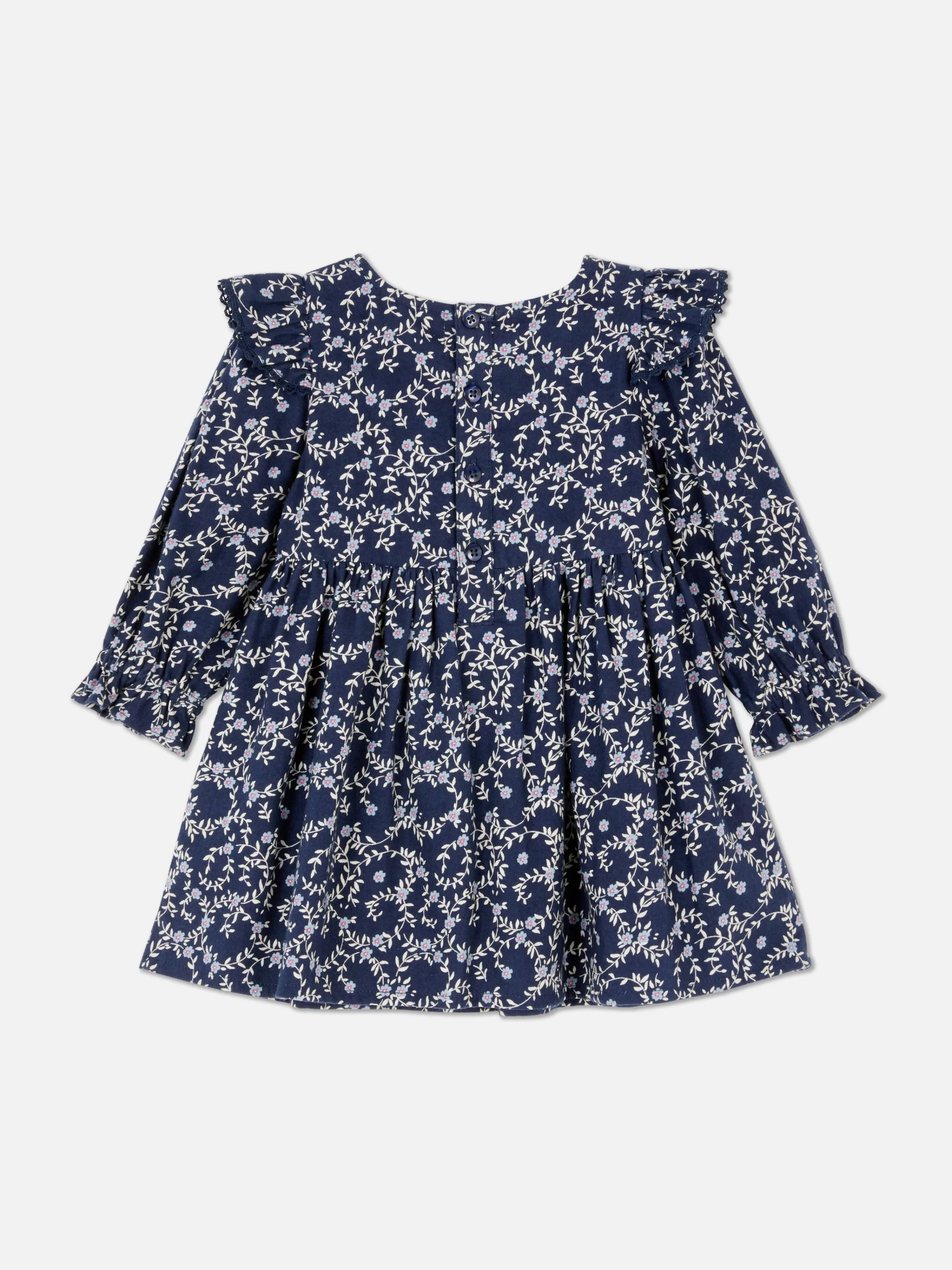 Vestidos E Saias*Primark Vestido Folho Padrão Floral Azul-marinho